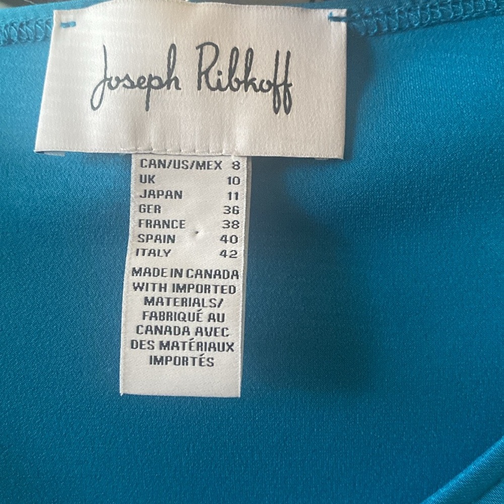 Joseph Ribkoff Pacific Blue Ruffled Cuff Top - Picture 9 of 9